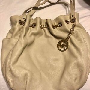 Michael Kors Cream and Gold purse